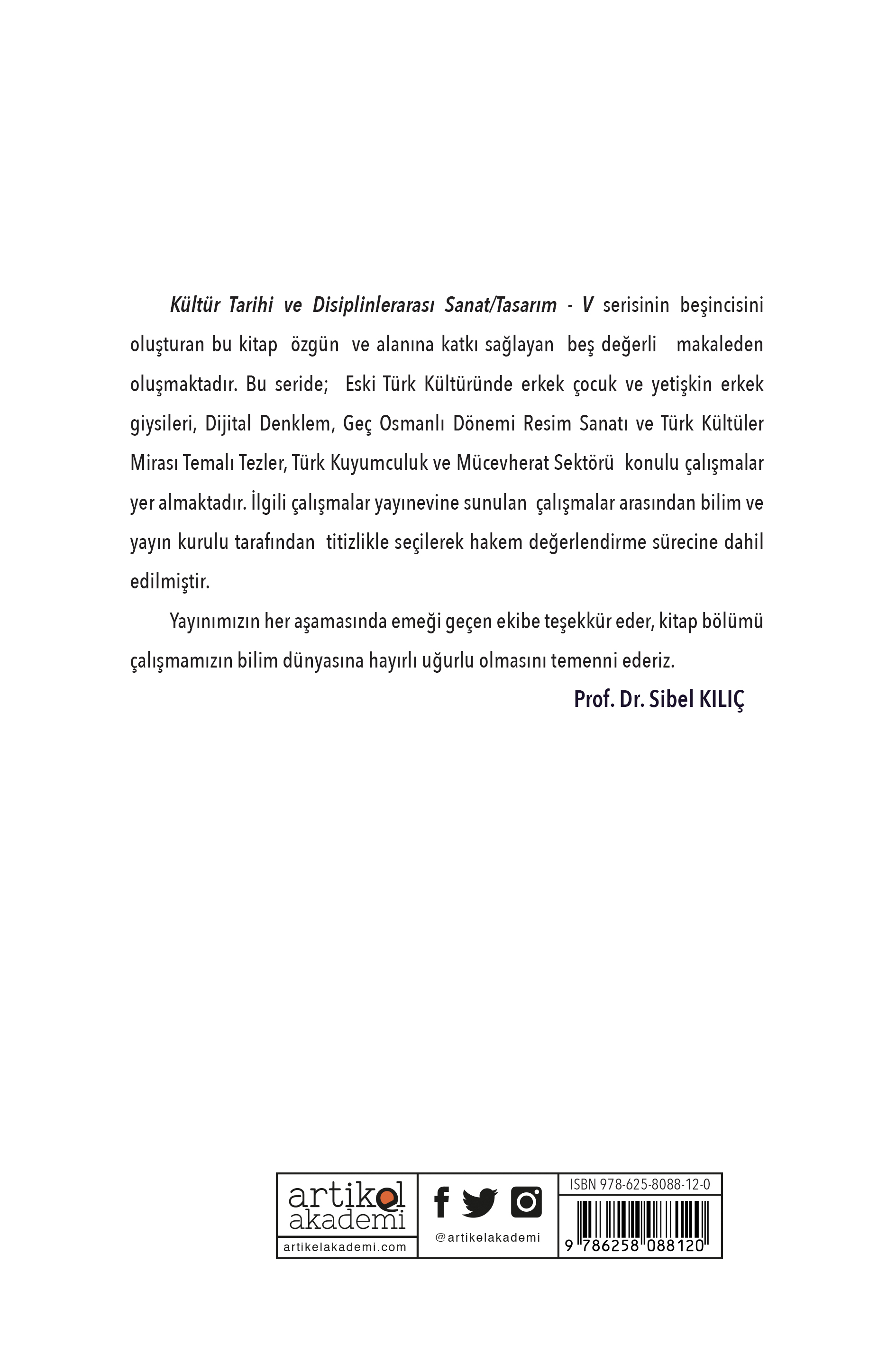KÜLTÜR TARİHİ VE DİSİPLİNLERARASI SANAT TASARIM - V