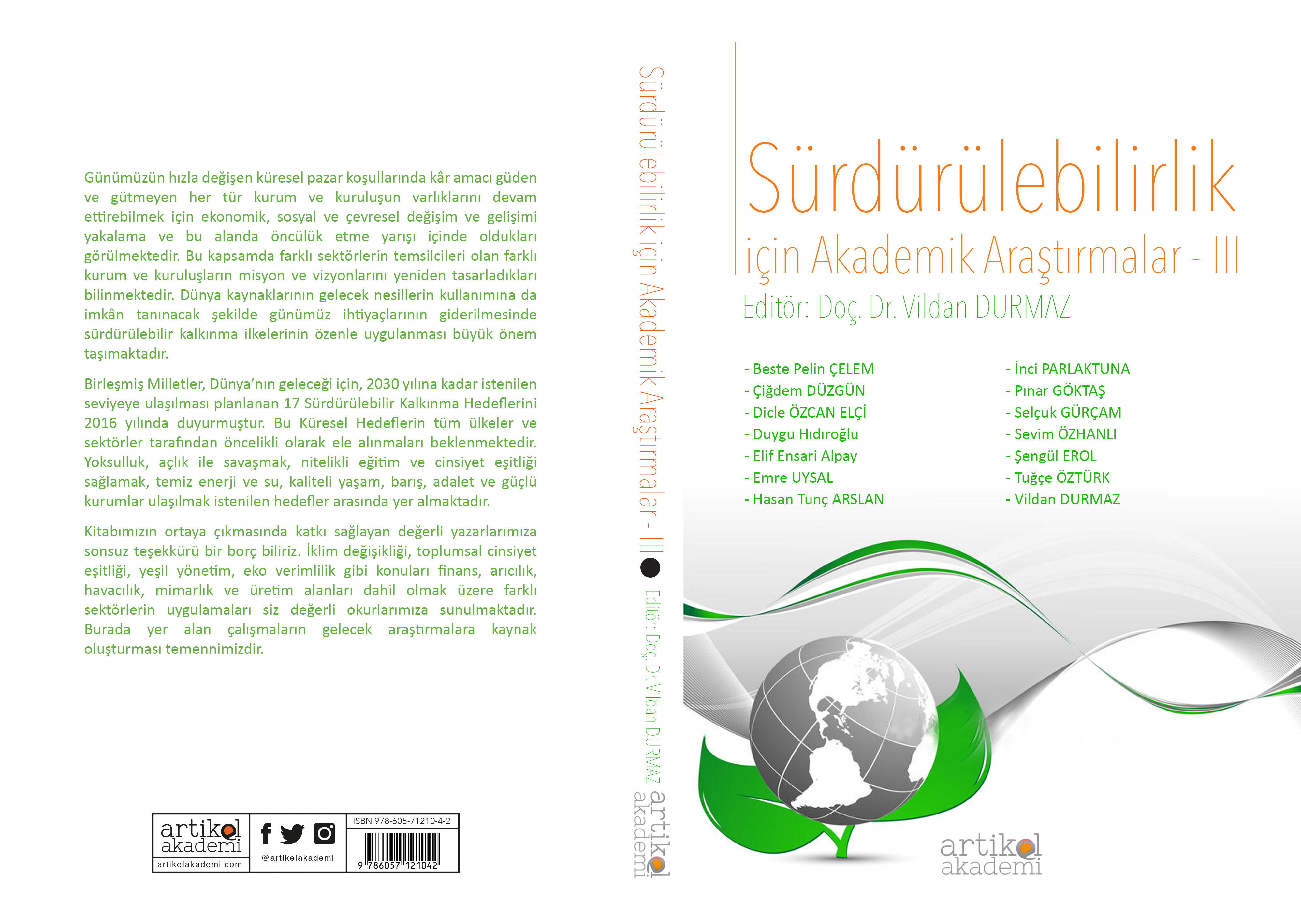 Sürdürülebilirlik için Akademik Araştırmalar - III