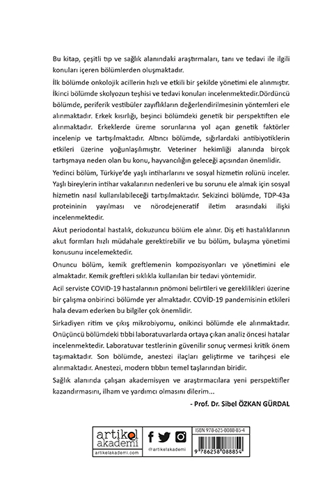 SAĞLIK BİLİMLERİ ALANINDA AKADEMİK ÇALIŞMALAR -IV(2023/4)
