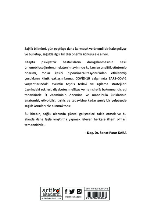 Sağlık Bilimleri Alanında Akademik Çalışmalar - VI (2023/6)