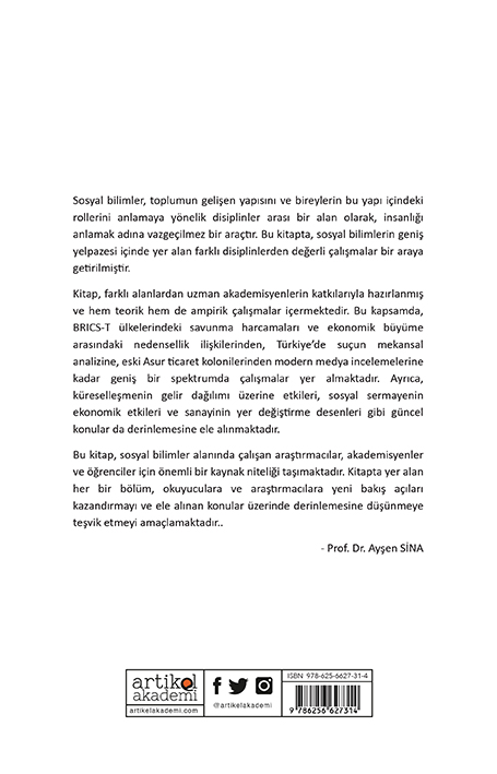 SOSYAL, BEŞERİ ve İDARİ BİLİMLER TEMEL ALANINDA AKADEMİK ÇALIŞMALAR - III (2024 /3)