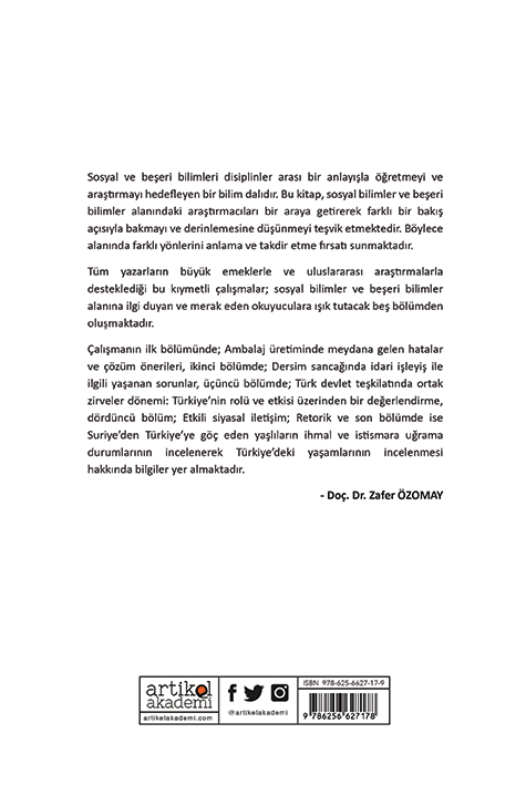 Sosyal, Beşeri ve İdari Bilimler Temel Alanında Akademik Çalışmalar -X (2023/10)