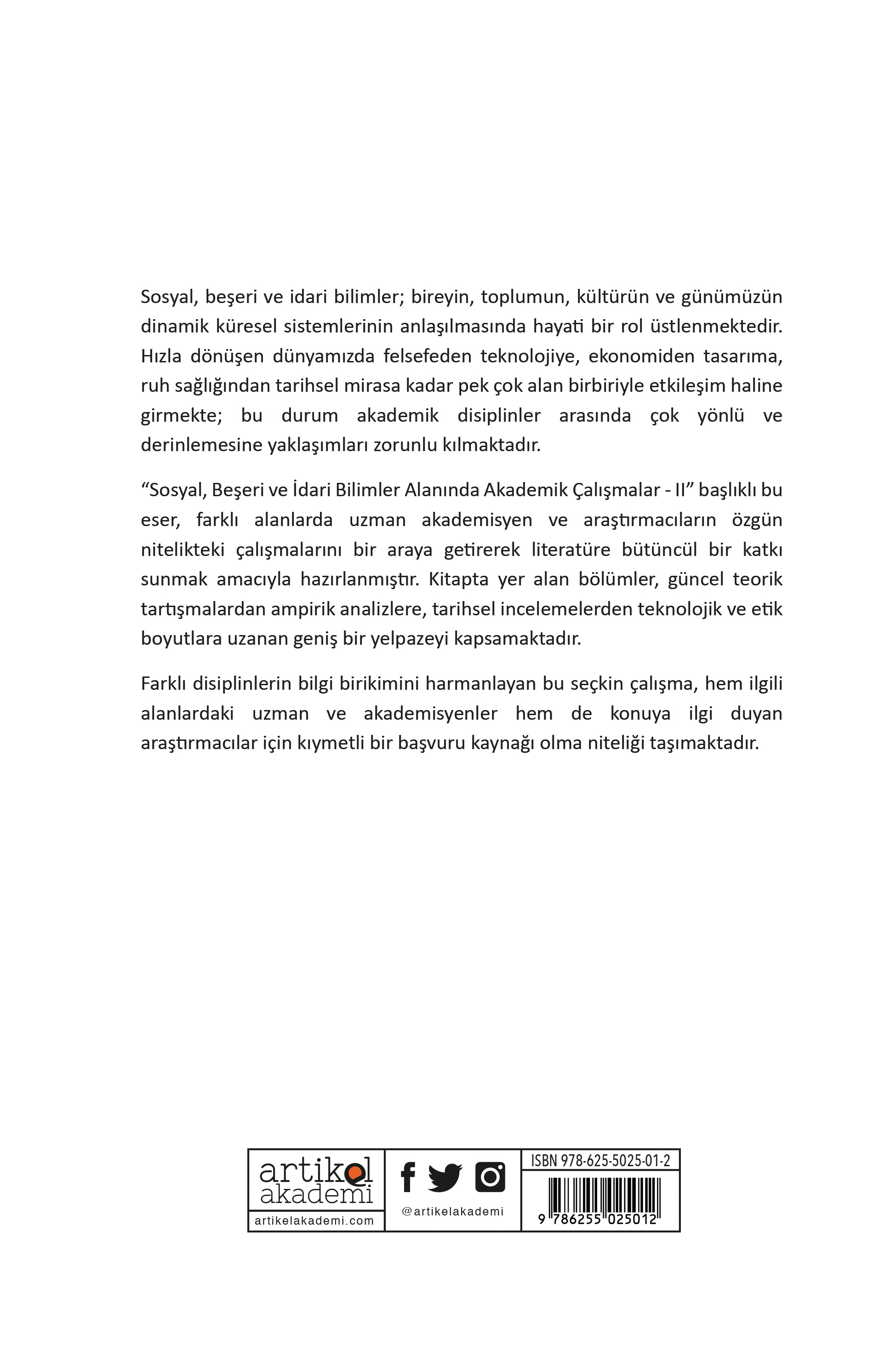 SOSYAL, BEŞERİ VE İDARİ BİLİMLER ALANINDA AKADEMİK ÇALIŞMALAR - II ( 2026/2)