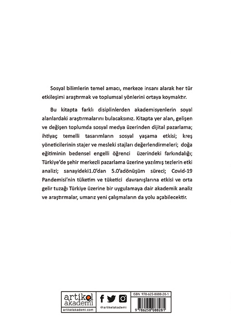 Sosyal, Beşeri ve İdari Bilimler Temel Alanında Akademik Çalışmalar - IV