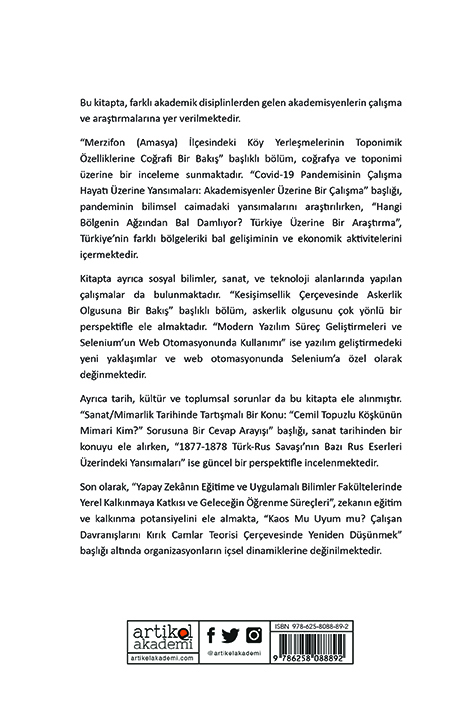 Sosyal, Beşeri ve İdari Bilimler Temel Alanında Akademik Çalışmalar - VI (2023/6)