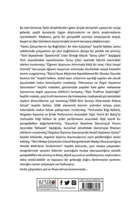 Sosyal, Beşeri ve İdari Bilimler Temel Alanında Akademik Çalışmalar - VII (2023/7)