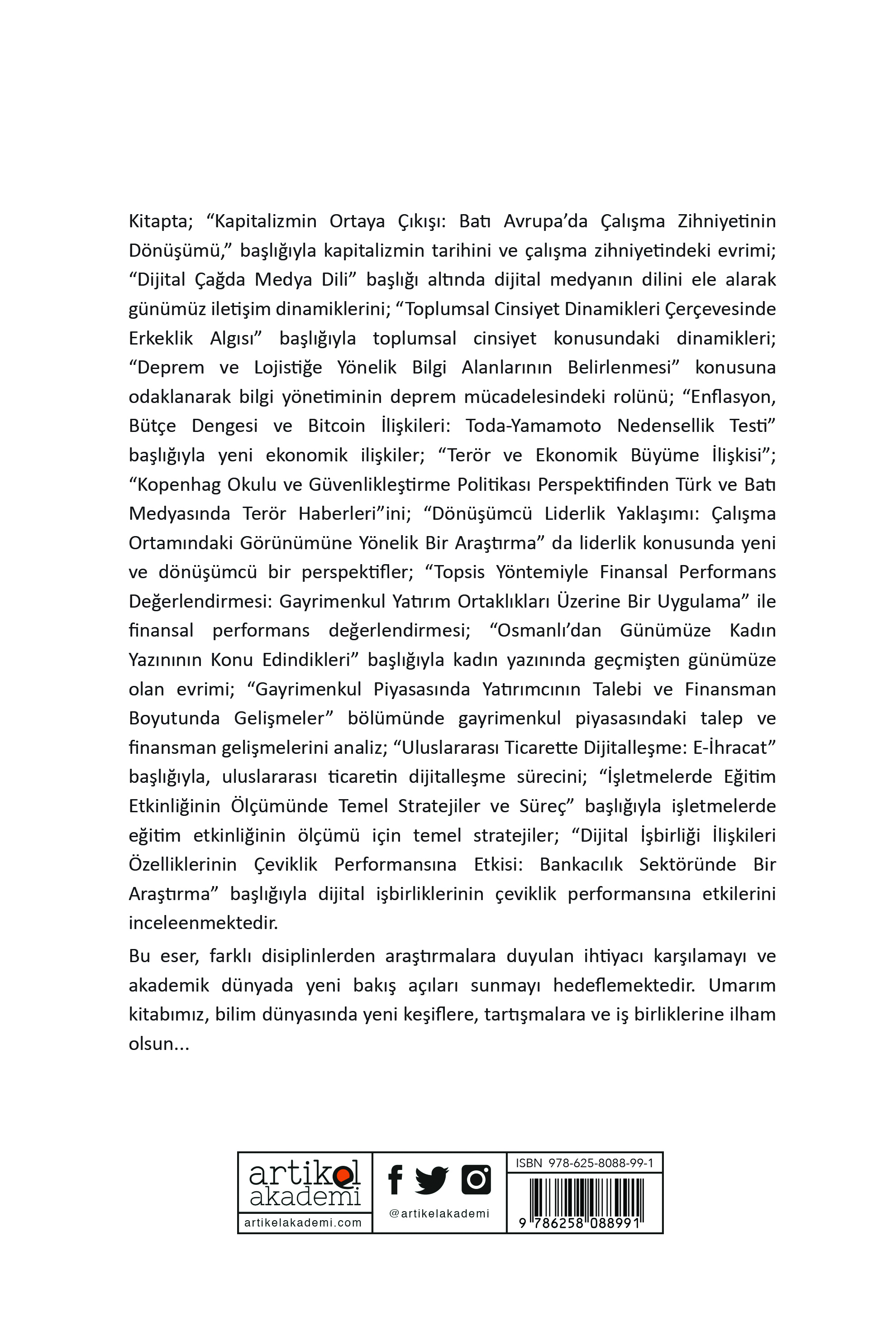 Sosyal, Beşeri ve İdari Bilimler Temel Alanında Akademik Çalışmalar - VIII (2023/8)