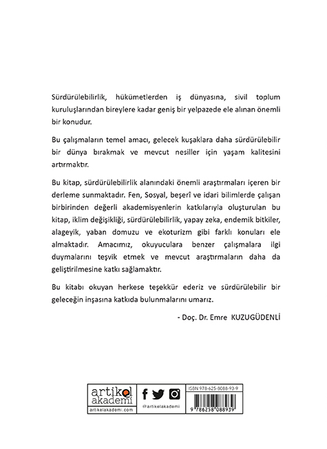 Sürdürülebilirlik için Akademik Araştırmalar - II (2023/2)