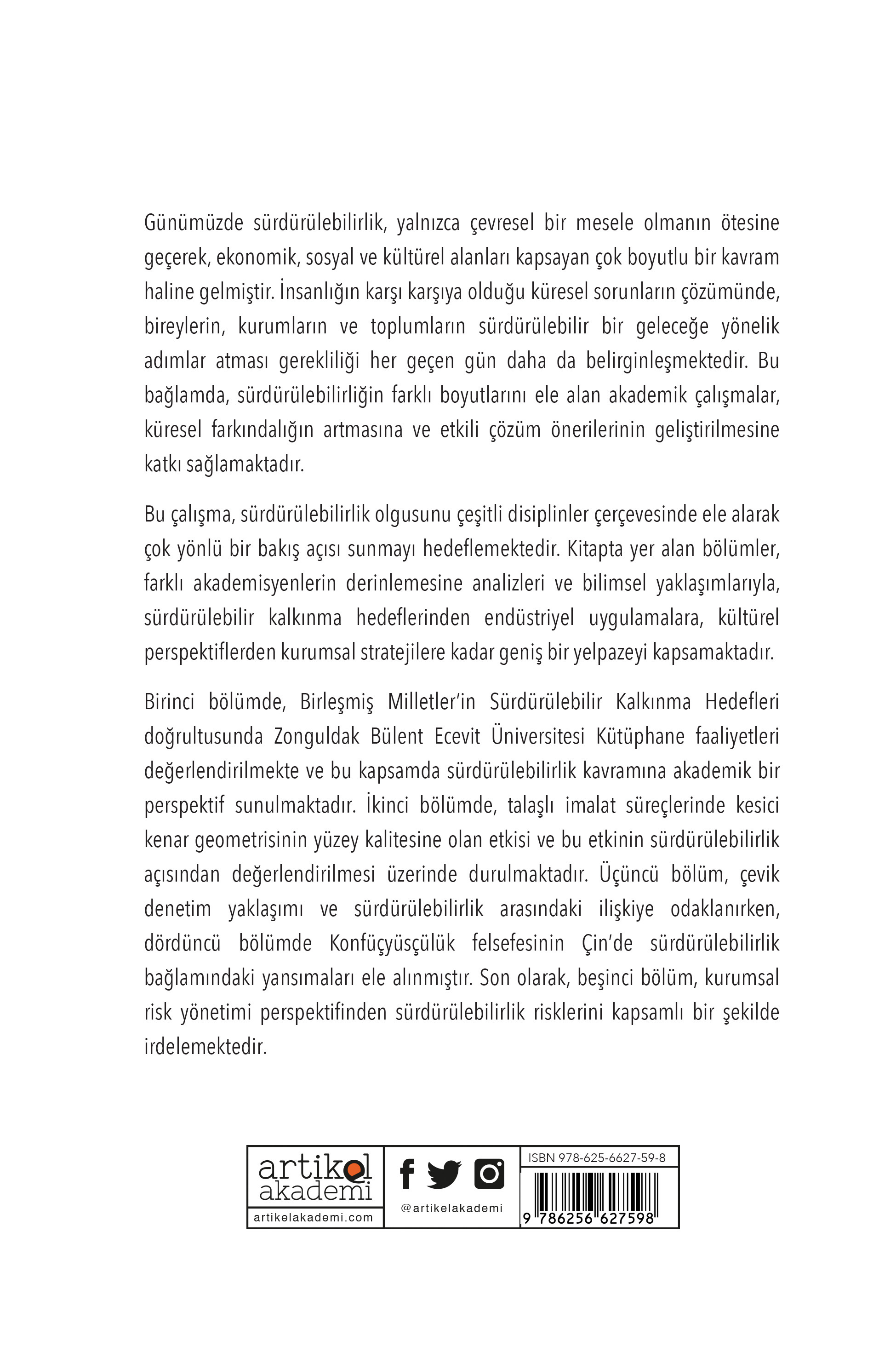Sürdürülebilirlik İçin Akademİk Araştırmalar-II (2024/2)
