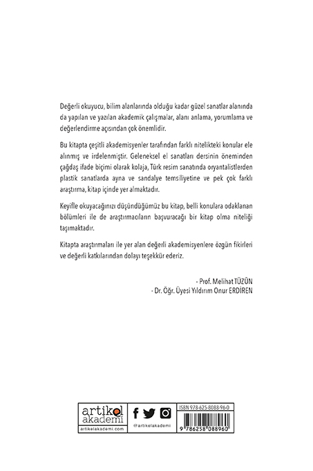 Güzel Sanatlar Alanında Akademik Çalışmalar - I (2023/1)