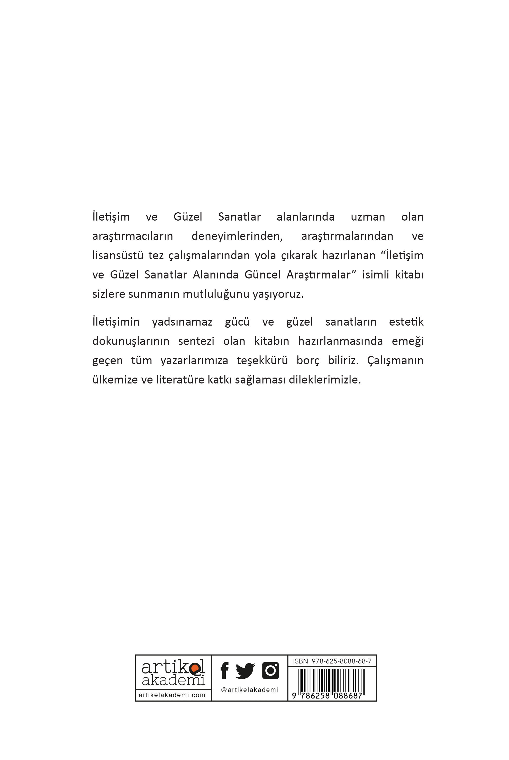 İletişim ve Güzel Sanatlar Alanında Güncel Araştırmalar
