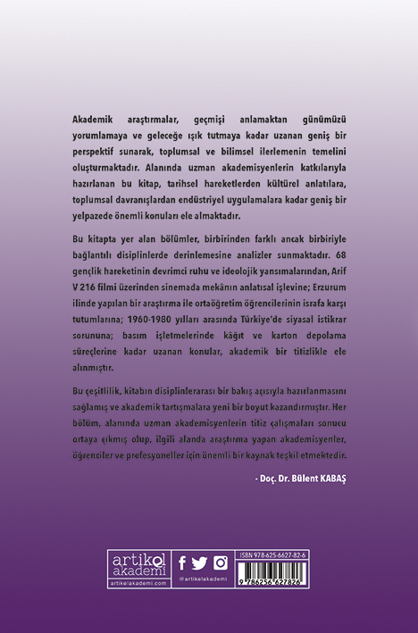 Sosyal, Beşeri ve İdari Bilimler Temel Alanında Akademik Çalışmalar - I (2025/1)